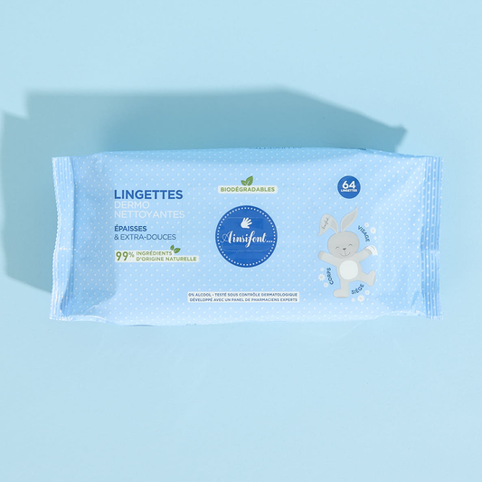 Lingettes bébé dermo-nettoyantes